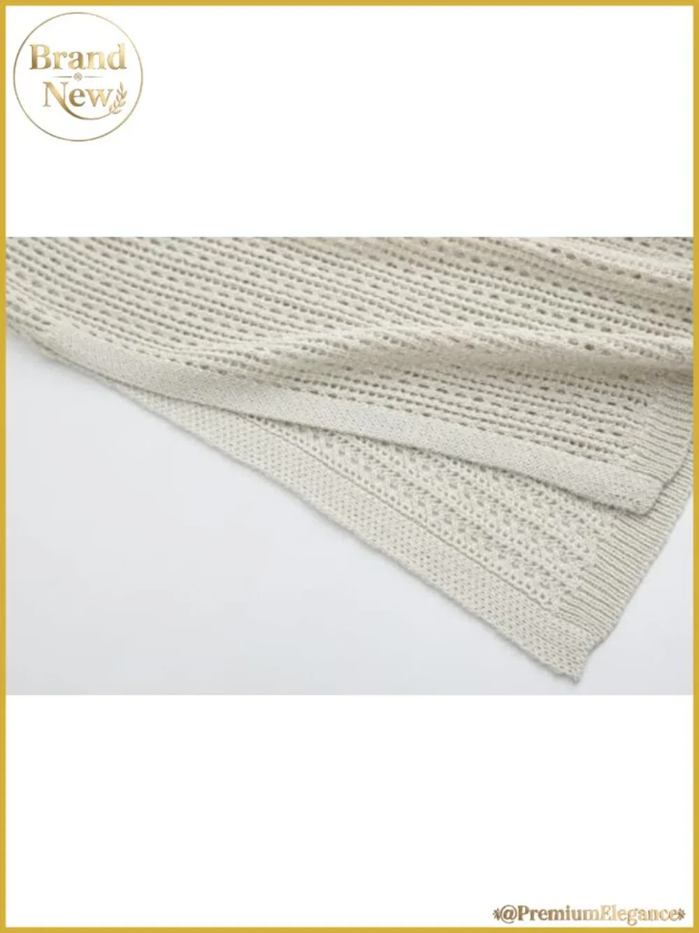 Women's Crochet Knit Mini Slip Dress, Open Knit V-Neck Spaghetti Strap
